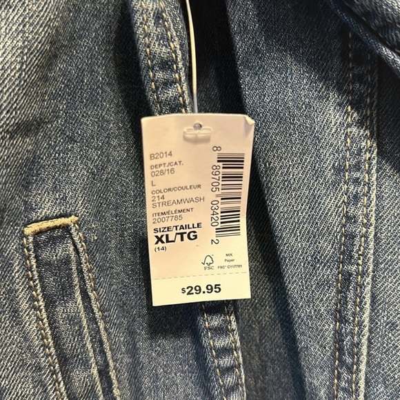 Children’s Place Girl’s Jean Jacket New With Tags - Picture 4 of 4